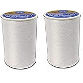Coats &amp; Clark All Purpose Thread 400 Yards White (One Spool of Yarn) (2 Pack)