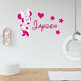 Mini Mouse Name & Initial Wall Decal – Personalized Vinyl Sticker for Nursery & Kids Room | Custom Fonts Design