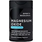 Sports Research® Magnesium Oxide 420mg with Coconut MCT Oil - Magnesium Supplement for Muscle, Nerve, and Bone Support* - Gluten-Free, Non-GMO - 90 Softgels