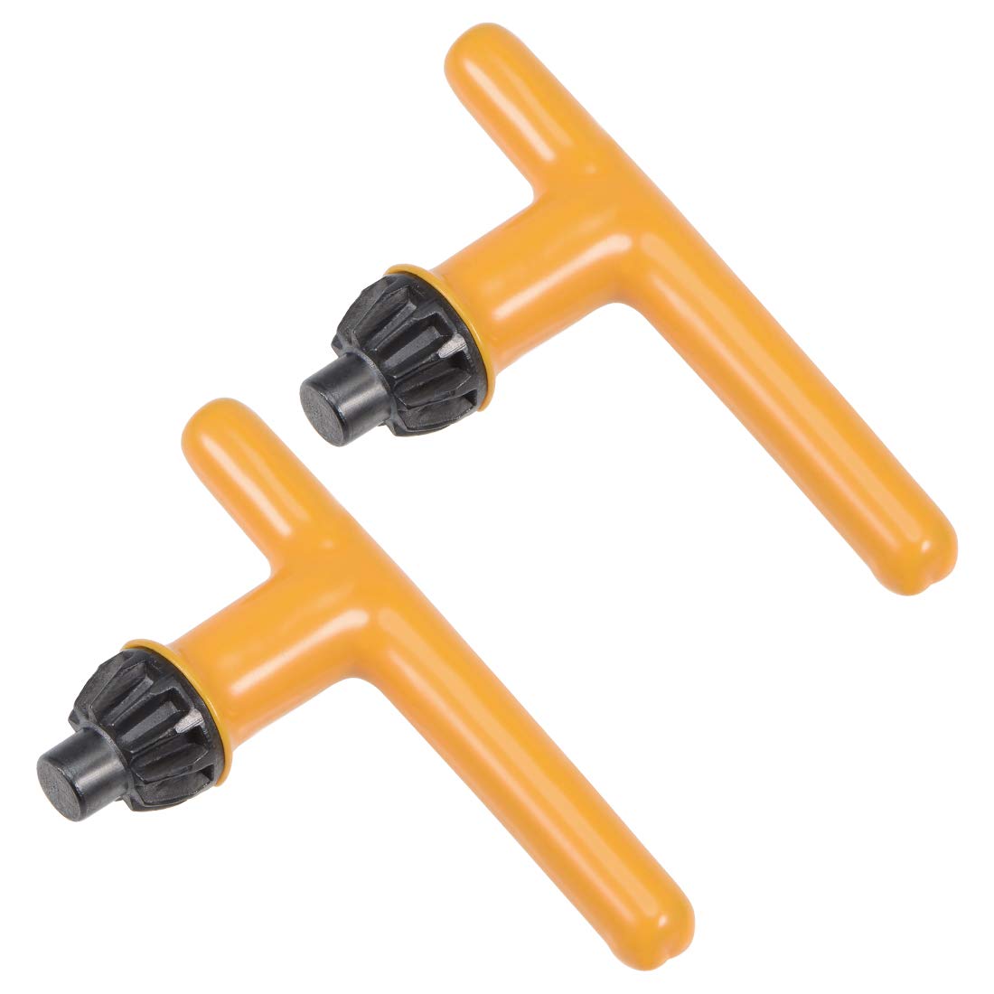 sourcing map Chuck Key 6mm Key 11 Teeth for 1.5-10mm Drill Chuck Yellow 2pcs