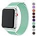 DELELE Bands Compatible for Smartwatch Band 38mm 42mm 40mm 44mm, Milanese Loop Magnetic Metal Replacement Strap with Magnet Lock for SmartWatch Series 4/3 / 2/1 Women Men (Mint Green, 38mm/40mm)