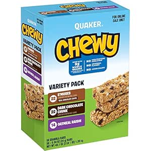 Quaker Chewy Granola Bars 3 Flavor Back To School Variety Pack
