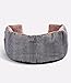 Smiling Paws Pets Round Pet Bed for Cats & Small Dogs – Premium Organic Cotton with Plush Sherpa Lining and Side Pocket for Smaller Toys | 16” x 16” x 7