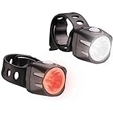 Cygolite Dice 150 Lumen Front and 50 Lumen Rear Bike Light Combo Set, Ultra Compact Design, Low Profile On Handlebar, See and Be Seen, Super Bright, USB Rechargeable