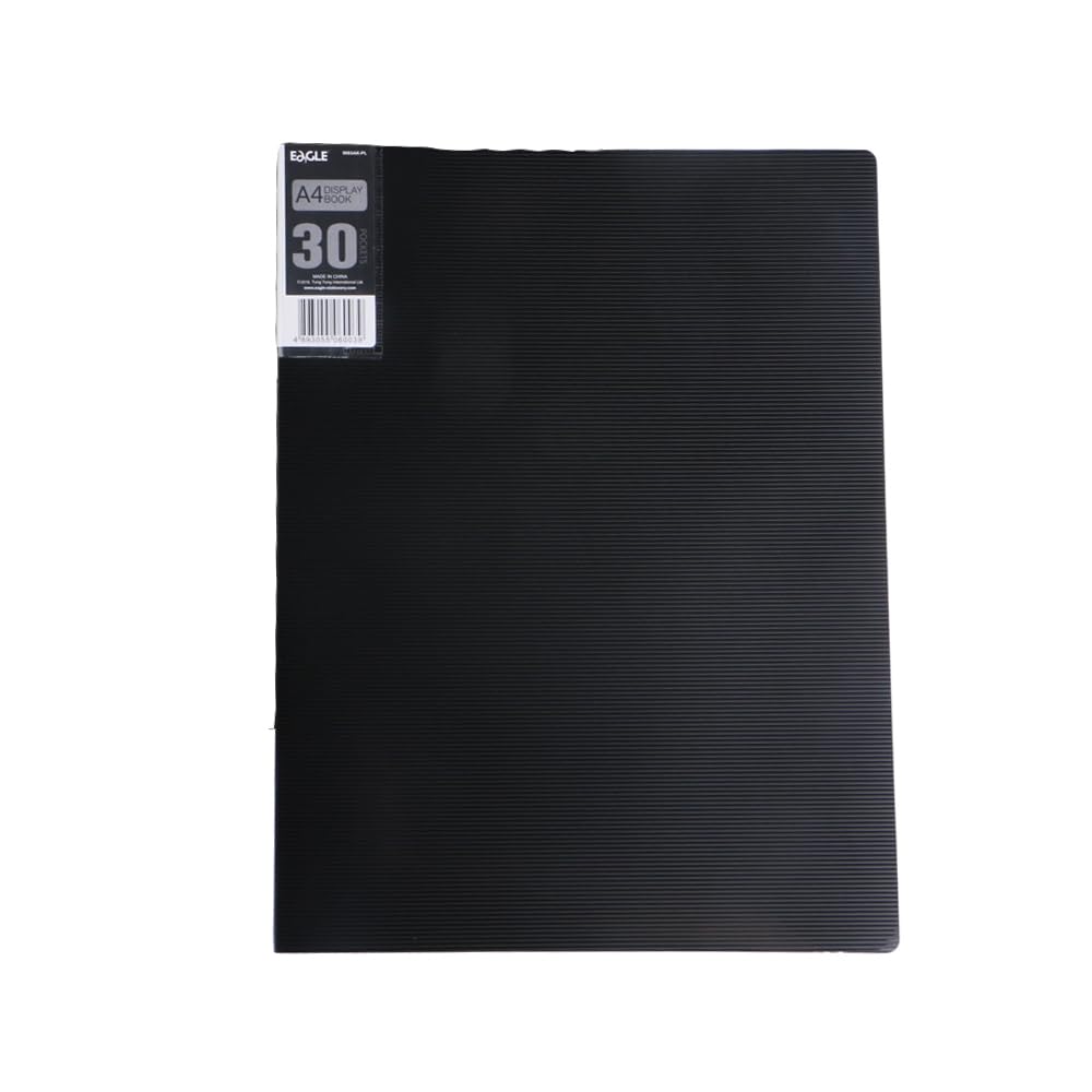 Eagle A4 Presentation Display Book 30 Clear Pockets (Black)