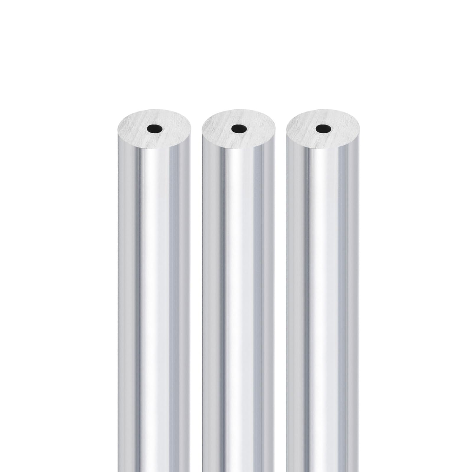 DTGN 11.8"x0.35"x0.08"(LxODxID) Seamless Aluminum Round Tube - 3Pack - Good for DIY Crafts - 6063 Aluminum Straight Tubing - Silver