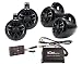 NOAM NUTV4 Quad - 4 Channels Marine Bluetooth ATV/Golf Cart/UTV Speakers Stereo System primary