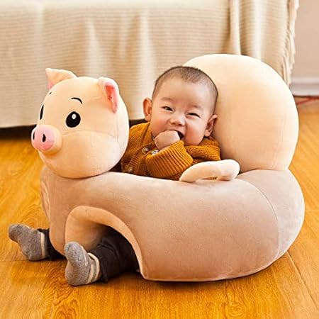 Amazon Co Jp 无 ベビーソファー 可愛い 動物デザイン 丸型 ベビーチェア ふわふわ ぬいぐるみチェア 安定感 ミニソファー お座り練習チェア クッション 食事 座椅 ベビー用 出産祝い プレゼント 003 おもちゃ