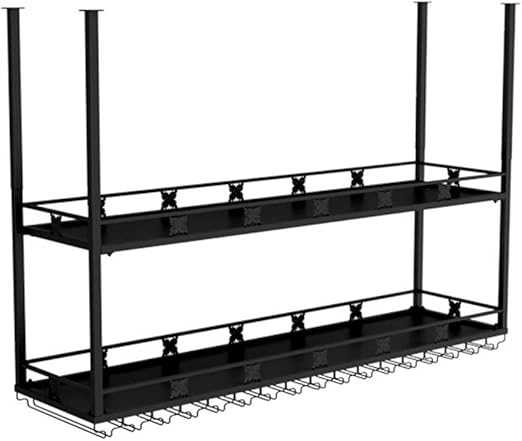 GMIN Estante de Vino de Metal Estante de Decoración Techo Pared Estante