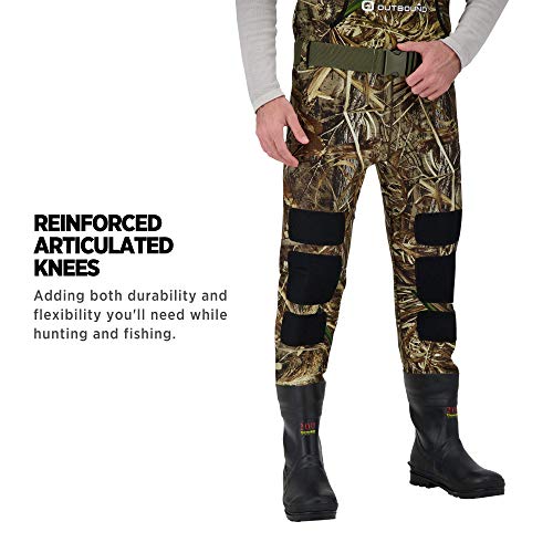 OUTBOUND Neoprene Chest Waders with Boots for Men & Women WaterProof