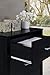 Hodedah 4 Drawer Chest, with Metal Gliding Rails, Black
