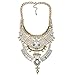 Stuffwholesale Chunky Turkish Bib Statement Necklace Marquise Pendant Choker Women Necklace Jewelry (Gold)