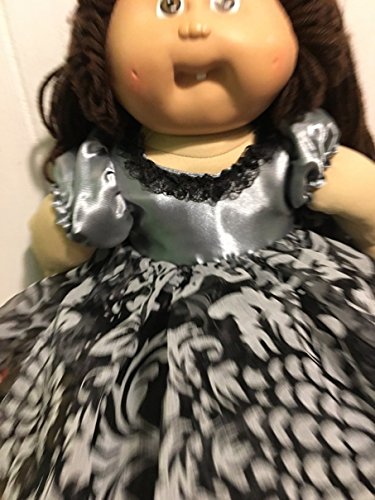 Fits 16" 17" 18" Cabbage Patch Kids Doll Clothes Party Black Gothic Prom Dress NO DOLL