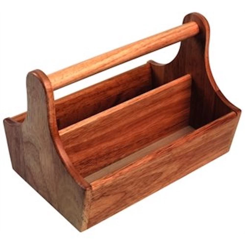 T&G Woodware DL148 Condiment Basket, Acacia Wood