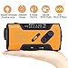 IntiPal 2000mAh Emergency Solar Hand Crank Radio with AM/FM/NOAA Weather Channel, 1W LED Bright Zoom Flashlight, 4 LED Reading Lamp, Support 4 Ways to Charge - with Emergency Blanket