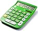 Office + Style 8 Digit Dual Powered Calculator with Large LCD Display, Green (Pack of 6)