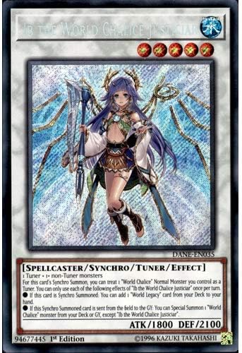 DANE-EN035 1st Ed Ib the World Chalice Justiciar Secret Rare Card Dark Neostorm Yu-Gi-Oh Single Card