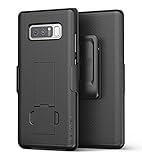 Encased Samsung Galaxy Note 8 Belt Holster, Thin Fit [DuraClip Series] Slim Grip Case & Belt Clip (Smooth Black)