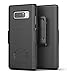 Encased Samsung Galaxy Note 8 Belt Holster, Thin Fit [DuraClip Series] Slim Grip Case & Belt Clip (Smooth Black)