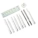 Wisehands 11 Pcs Leathercraft Tool Punch Snap Kit Rivet Setter with Base for Punch Hole and Install Rivet Button