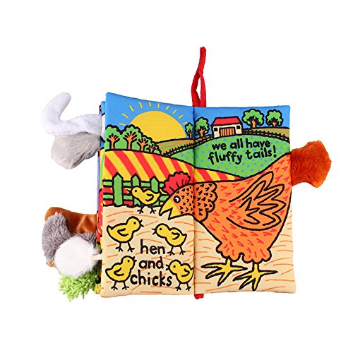 LOHOME Soft Cloth Books - Non-toxic Fabric Baby Early Education Toys Activity Crinkle Animals Cloth Book for Toddler, Infants and Kids - Perfect for Baby Shower