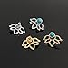 Suyi Fashion Hollow Lotus Flower Earrings Turquoise Simple Chic Stud Earrings Set CGS