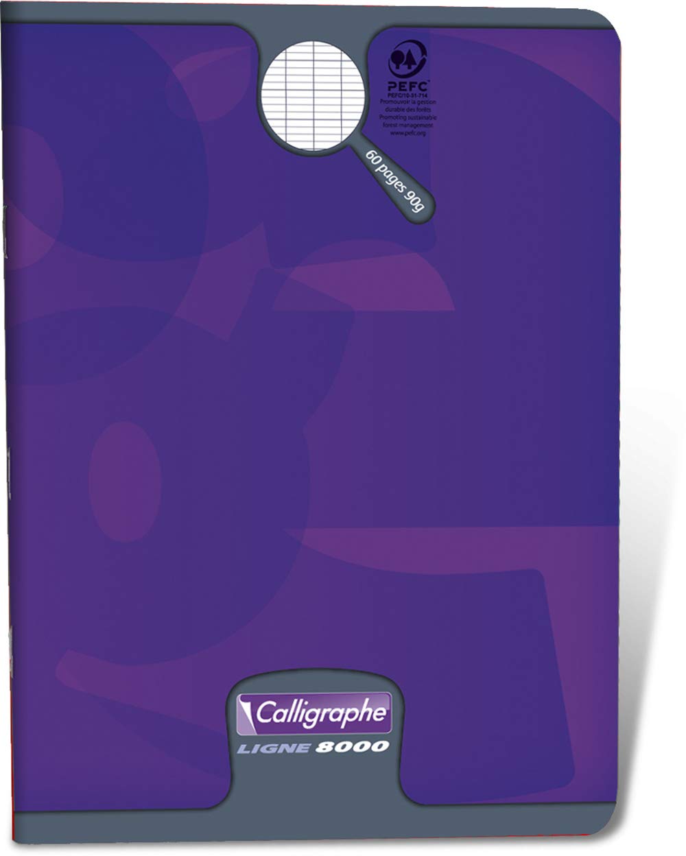 Calligraphe 108792C Set of 10 Stapled Notebooks (a Clairefontaine Brand) - 24x32cm - 48 Seyes Ruled Pages - 90g White Paper - Laminated Cover - Random Colours