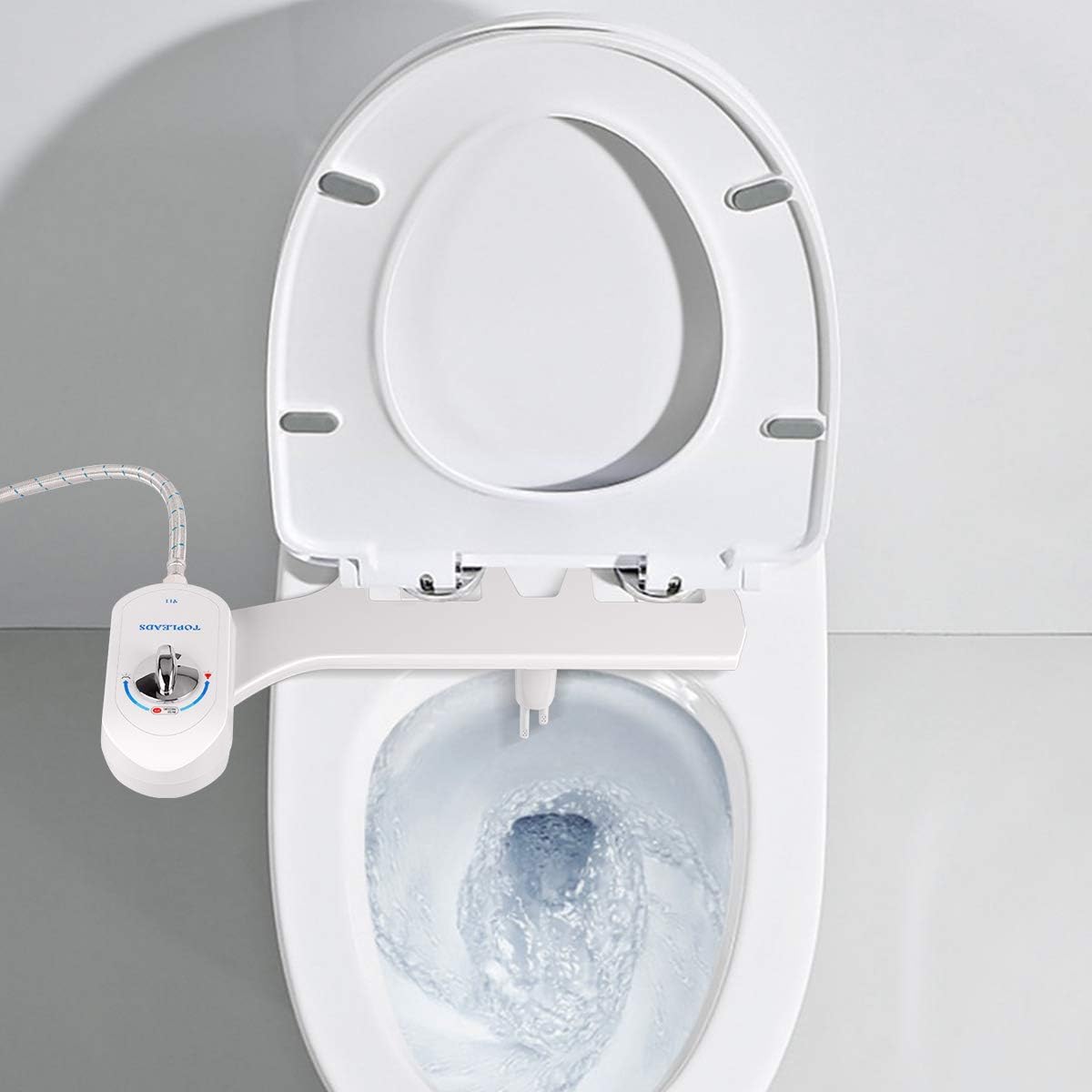 Bidet Seat Fresh Water Self Cleaning Retractable Dual Nozzle Non