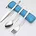 6 PCS Flatware Sets Knifes, Forks, Spoons, 2 Pack Lightweight Stainless Steel Tableware Dinnerware with Carrying Case Perfect for Traveling Camping Picnic Working Hiking Home.