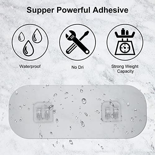 Shower Caddy Bathroom Shelf, Wall Decor for Bathroom Floating Shelves Rack, Icymate 2 Pack No Drilling Traceless Adhesive Kitchen Storage Organizer, US304 Rustproof Bathroom Accessories, Black