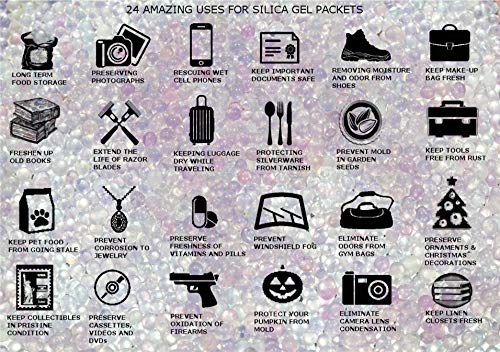 SHIELDPRO Silica Gel Desiccant 10 Gram - No Shelf-Life - Foil-Packed Moisture Absorbers Silica Bead Dehumidifiers Mold Mildew Fungus Corrosion Rust Prevention for Food Storage Gun Safes Closets (50)