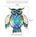 LIFFY Metal Owl Wall Decor Garden Hanging Art Glass Decorative Fence Decorations for Patio, Porch or Door