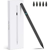 Stylus Pencil for iPad 2026-2018,Magnetic&amp;Palm Rejection&amp;Fast Charge-Black | 5 Extra Tips-for Apple iPad Pro(M5&amp;M4/)&amp;Air(M4/M3/M2)13/12.9/11inch&amp;iPad(A16)11-6Gen&amp;Mini5/6/7(A17Pro)Gen