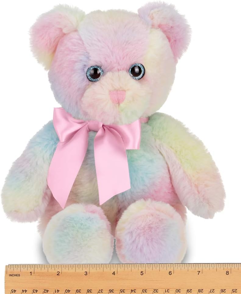 Bearington Candi Rainbow Plush Stuffed Animal Teddy Bear, 12 inches: Toys & Games