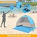 SLB Pop Up Beach Tent, Sun Shelter Shade Easy Up Portable Anti UV Cabana Beach Umbrella for Outdoor 3 or 4 Person