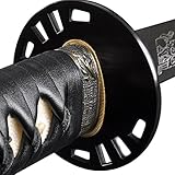 Handmade Sword - 1080/1095 Steel Fully Hand Forged Temper Practical Samurai Katana Sword, Clay Tempered, Full Tang, Sharp, Wooden Scabbard