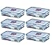 (Pack of 6) Lock & Lock Airtight Rectangular Food Storage Container 27.05-oz / 3.38-cup
