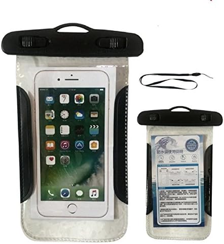 ZHXIN Universal Waterproof Case with Sensitive PVC Touch Screen, Cellphone Dry Bag Pouch for iPhone7plus/6s/6/6s Plus Samsung Galaxy s8/s7 and Other Phone Under 6.0 inch(Black)