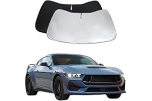 AATOPPUS Mustang Custom Windshield Sun Shade for Mustang 2021 2022 2023 2024 2025 Front Window Sunshade Sun Visor 240T Shade Blocks UV Rays Car Accessories