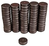 Creative Hobbies Industrial Ceramic Circle Magnets 11/16 Inch Flat - 18mm Round Disc - 3/16" Thick - Ferrite Magnets Bulk for Crafts, Science & Hobbies, Refrigerator or Whiteboard - 100 pcs/Box!