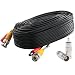 Postta BNC Video Power Cable (25 Feet) Pre-Made All-in-One Video Security Camera Cable Wire with Two Connectors for CCTV DVR Surveillance System