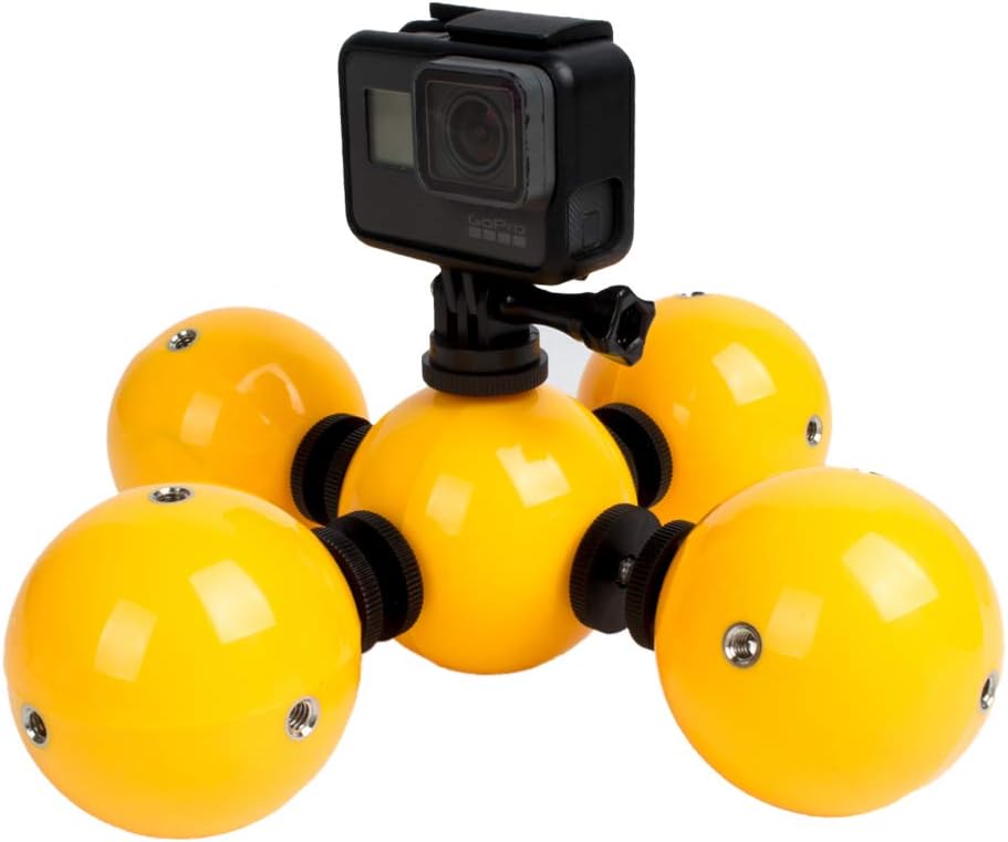 5pcs Floating Ball Bobber Float with Lanyard for GoPro Hero5 Hero4 3 3+ 2 1 SJCAM SJ4000 SJ5000 Xiaomi Yi Action Camera Floaty Gadget Underwater Accessories (Yellow)