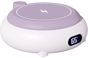 Coffee Mug Warmer for Desk, 3 Heating Setting 2-in-1 Rechargeable Mug Warmer ＆ Phone Chargers Timing Coffee Heater for Desk H