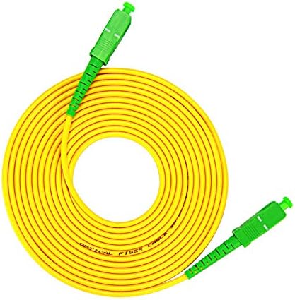 Fiber Optic Cable SC/APC to SC/APC Singlemode Simplex 2.0mm/3.0mm Outer Diameter 9/125 Fiber Optic Patch Cord (13m, 2.0mm)