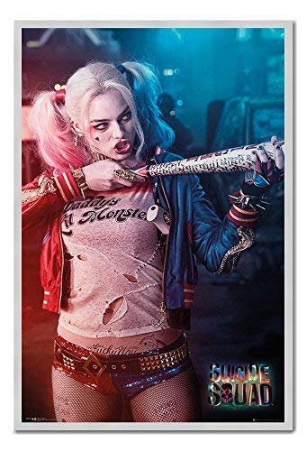 Suicide Squad Harley Quinn Baseballschläger Poster Kork Pinnwand Silber