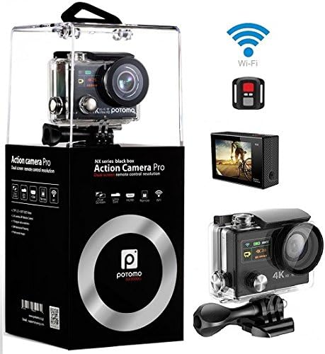 4K Camera Dual Screen Wifi Sport Camera Ultra HD 4K 25fps Waterproof Action Cam 170°Wide Angle 2.4G Remote Controller With Full Accessories