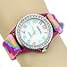 Estone® Women Girl Multicolor Geneva Silicone Crystal Bling Fashion Designer Wrist Watch