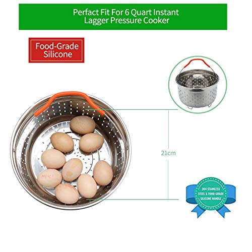 Kitchen Steamer Basket,Geezo Compatible with Instant Pot 6 Qt Pressure Cooker, 2 Pack InstaPot