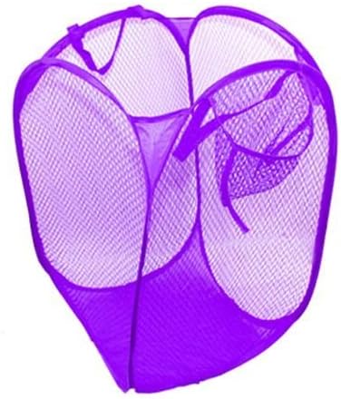 Laundry Bags canvas laundry bag Foldable Portable Washing Clothes Laundry Basket Bag Bin Hamper Mesh Storage laundry bag for delicates Purple