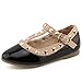 CCTWINS KIDS Toddler Little Kid Baby Girl Studded T-Strap Flat Shoes for Child